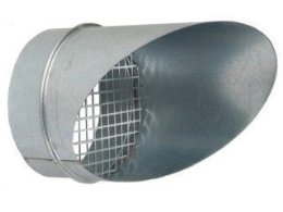 Wandausblas mit Vogelschutzgitter &amp;#216; 125