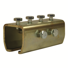 Schienenhalter und Verbindungsmuffe 80 mm, Stahl verzinkt