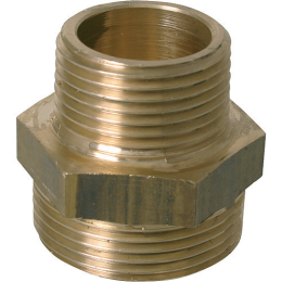 Doppelnippel reduziert 3/4&amp;quot; DN 25 flachdichtend - 1/2&amp;quot; DN 20 BSPT