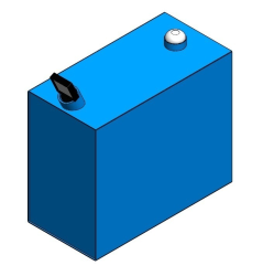 Falloelbeh&amp;#228;lter 80 lt Stahl liegend