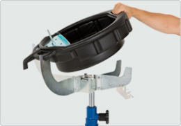 Universalhalterung mit Auffangwanne passend f&amp;#252;r die meisten Getriebeheber