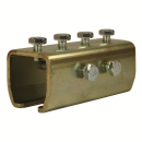 Schienenhalter und Verbindungsmuffe 80 mm, Stahl verzinkt