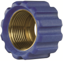 Überwurfmutter blau für Waschgerätepressnippel M22 IG, Ø = 16,4 mm
