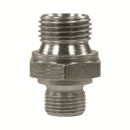 Doppelnippel reduziert 1/4"AG-3/8"AG-BSP, 60°