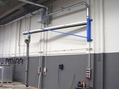 Schwenkausleger mit Drehkonsole mit AS200, h&amp;#228;ngend, 10 m