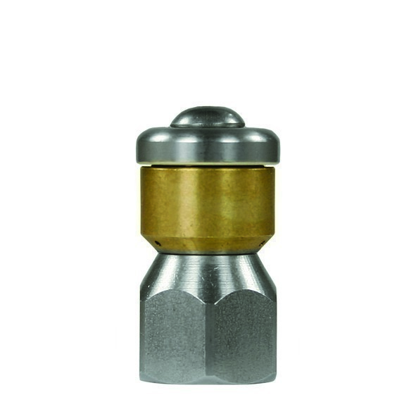 Rotations-Rohrreinigungsd&amp;#252;se ST-49.1 ohne Frontbohrung 1/4&amp;quot; IG, &amp;#216; = 19 mm, D 05