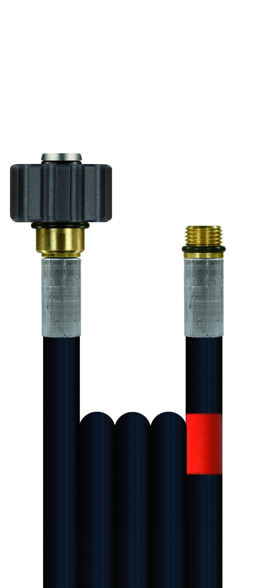 Rohrreinigungsschlauch Flexy schwarz, DN06, 300bar, 80 m, M22 IG - 1/4&amp;quot; AG