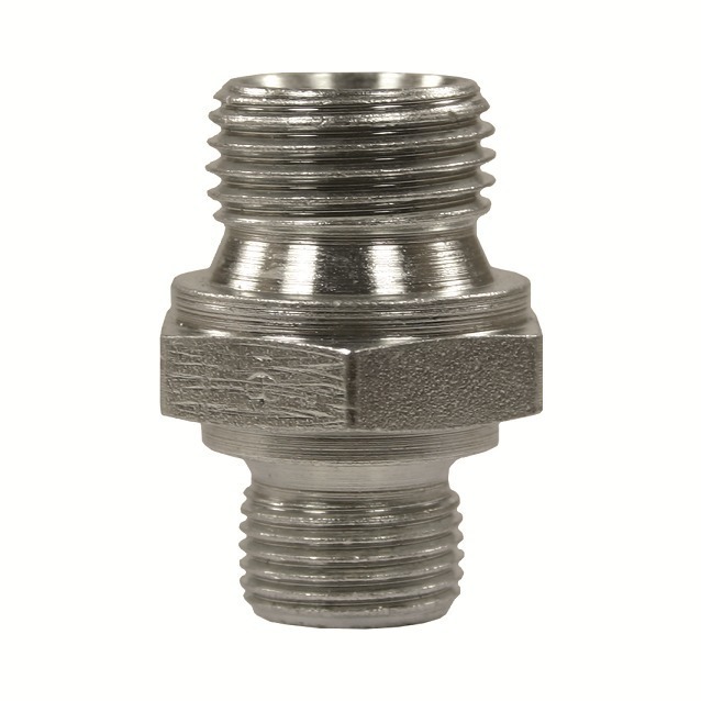 Doppelnippel reduziert 1/4&amp;quot;AG-3/8&amp;quot;AG-BSP, 60&amp;#176;