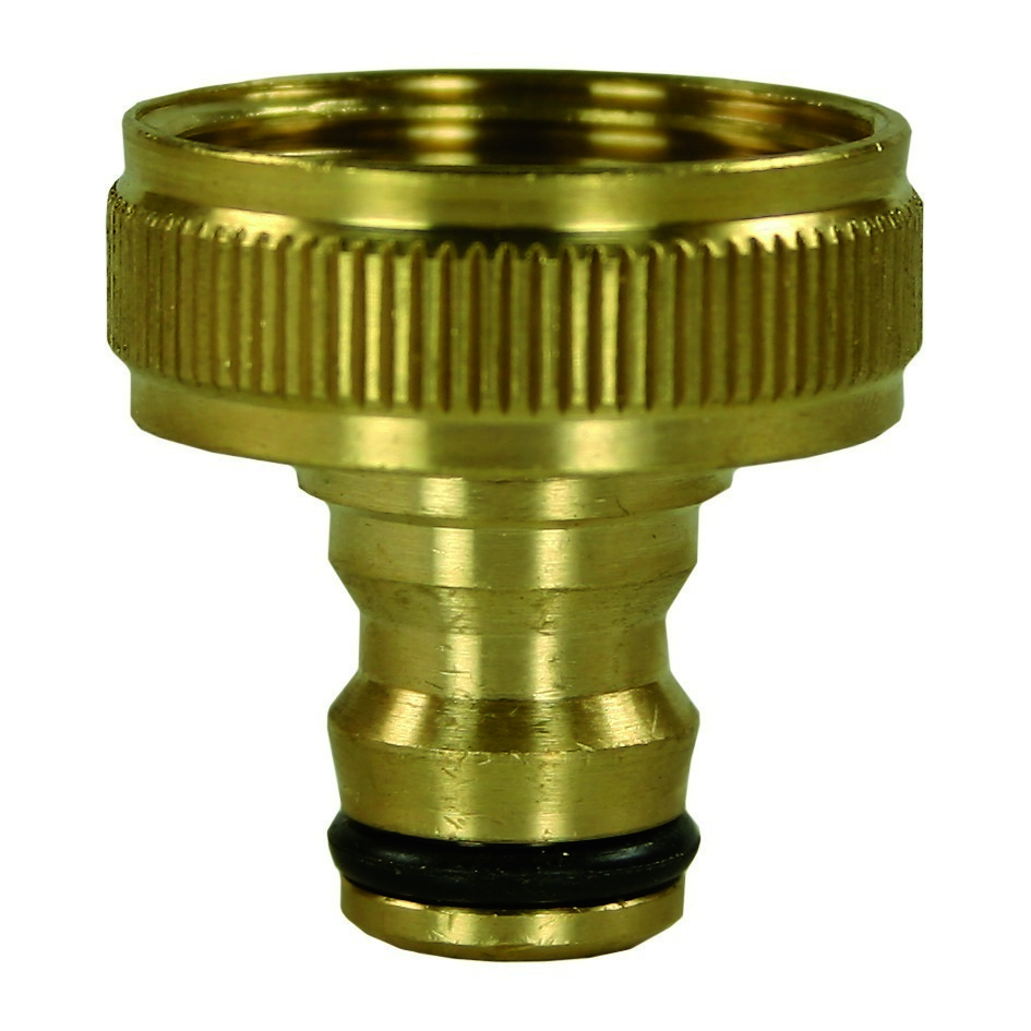 Wasserschnellkupplung Hahnst&amp;#252;ck 3/4&amp;quot; IG Messing mit Flachdichtung