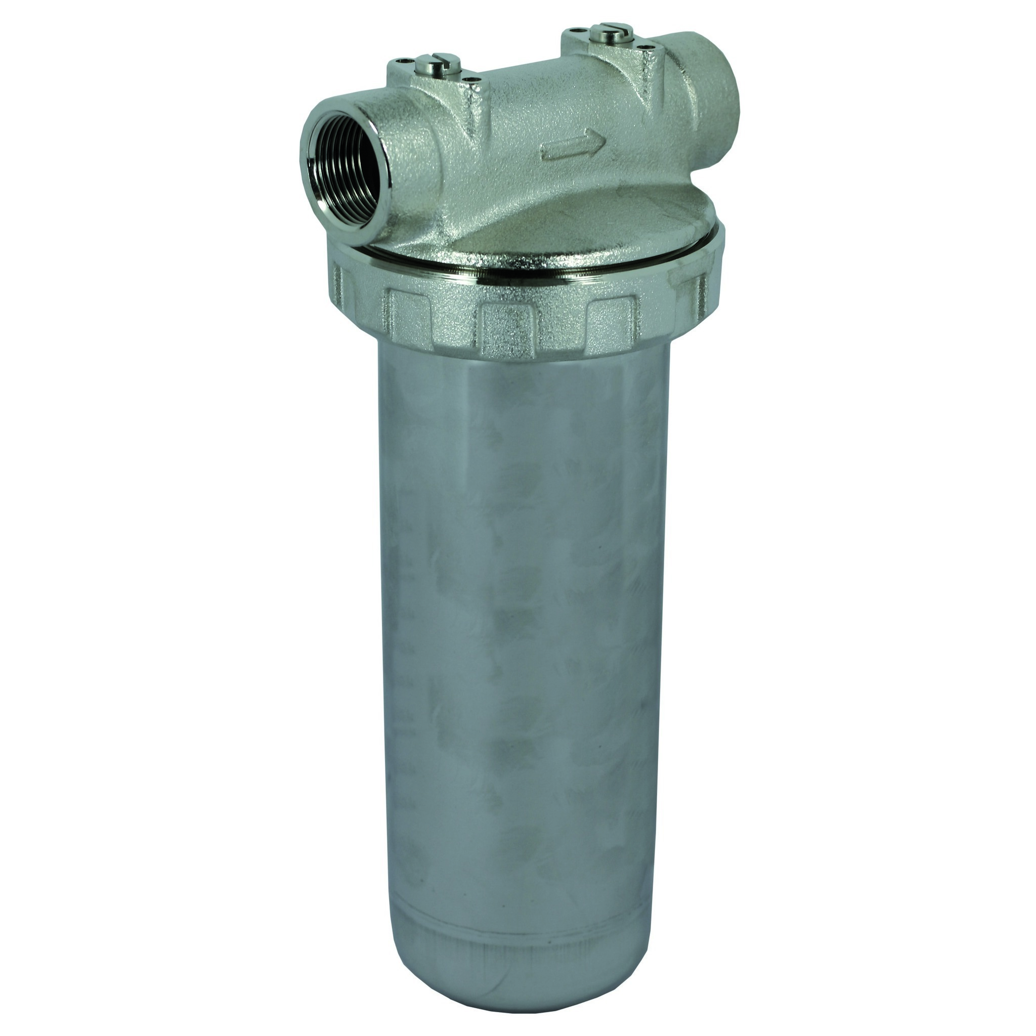 Wasserfilter Messing/Edelstahl 3-teilig, rot, 1&amp;quot; IG, ohne Filtereins&amp;#228;tze