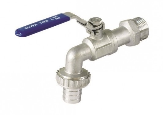 Fasskugelhahn, Edelstahl 3/4&amp;quot; AG mit Teflondichtungen