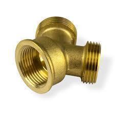 T-St&amp;#252;ck 3/4&amp;quot; IG - IG - IG BSP, Messing vernickelt