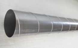 Wickelfalzrohr komplett, &amp;#216; 160 mm, Edelstahl