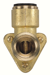 Wandadapter Messing Typ RA-WM 12, mit Steckanschluss 15 mm Ø