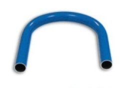 Druckluftrohr Bogen 180&amp;#176; Aluminium blau, Typ DN 22x19