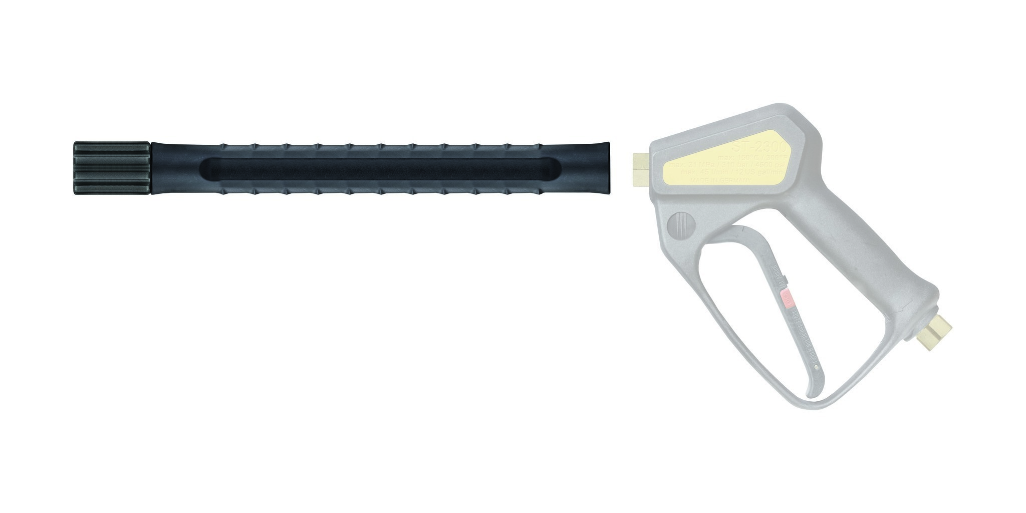 Pistolenverl&amp;#228;ngerung 360 mm, Isolierung ST-9.9, Handverschraubung M22 IG - 1/4&amp;quot; AG