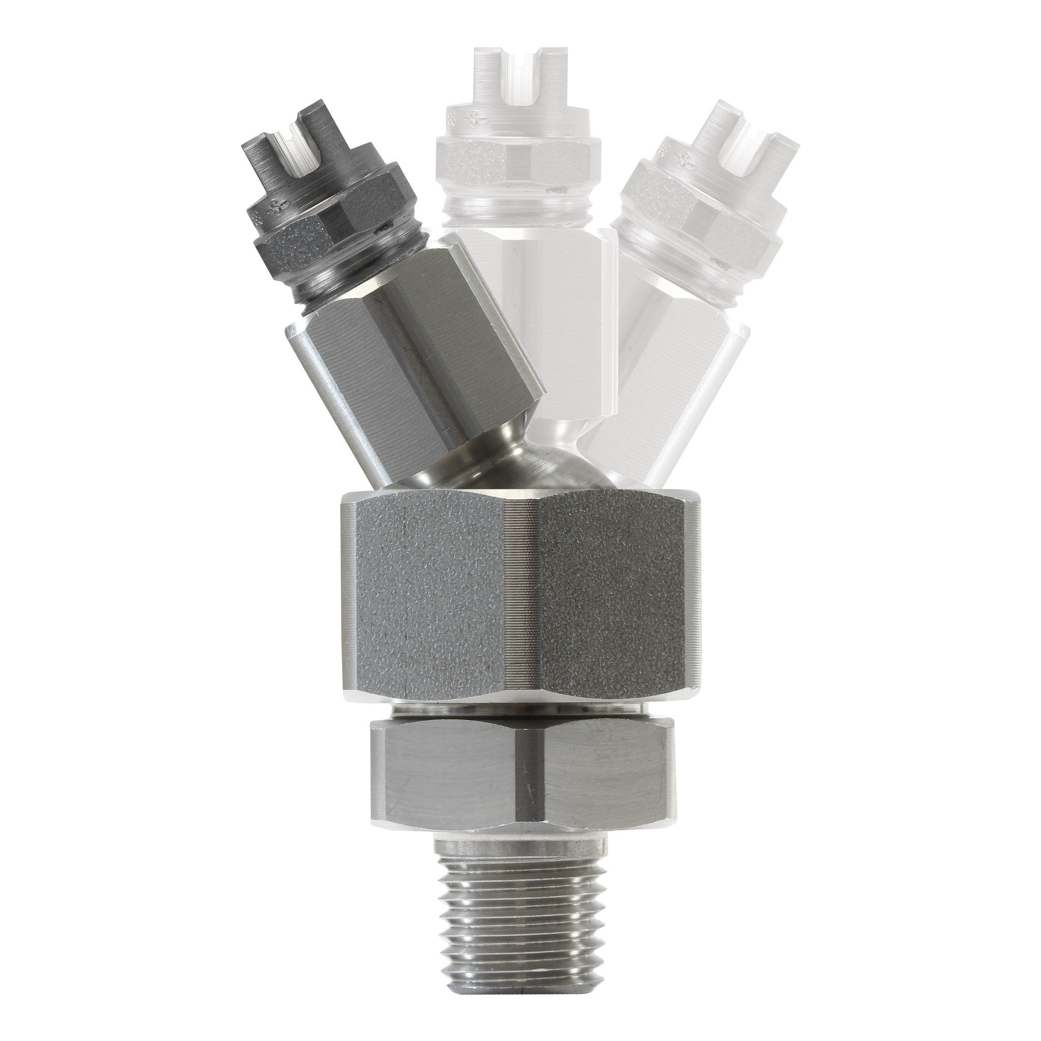 D&amp;#252;senhalter schwenkbar, Edelstahl, 1/4&amp;quot; AG- 1/4&amp;quot; IG