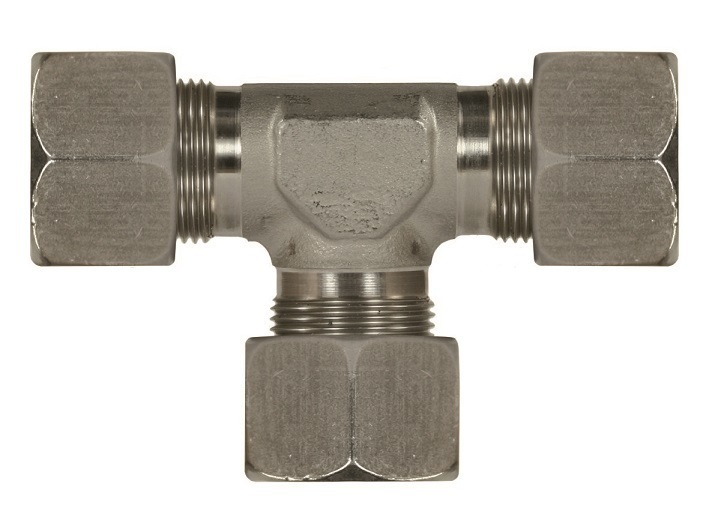 Schneidringverschraubung Typ T 24° Stahl verzinkt 12 mm L