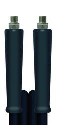 Hochdruckschlauch schwarz, DN 10, 2SN, 400 bar, 4,5 m, 3/8" AG - 3/8 AG 60° Konus