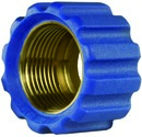 Überwurfmutter blau für Waschgerätepressnippel M22 IG, Ø = 16,4 mm