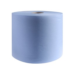 Putzpapier-Rolle Basic Line 2-lagig, blau, Recycling, Blattgrösse 38x36 cm