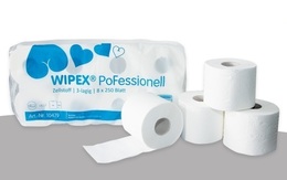 WC-Papier Wipex PoFessionell, 3-lagig, hochweiss, 100% Zellstoff, SuperSoft